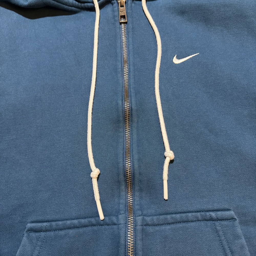 Nike Lab Men's SMALL Solo Swoosh‎ Full-Zip Heavy Hoodie Valerian Blue DR0403-460 - Picture 8 of 15